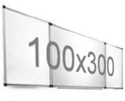 Офисная маркерная магнитная доска ukrboards в линию 100х300 с пятью поверхностями
