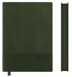 Щоденник А5 Leo Planner 2026 Velvet темно-зелений