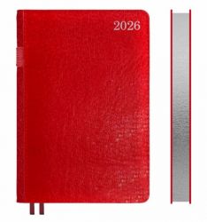 Щоденник датований А5 Leo Planner 2026 City червоний