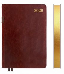 Щоденник датований А5 Leo Planner 2026 City коричневий
