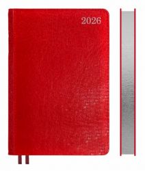 Щоденник датований А6 Leo Planner 2026 City червоний