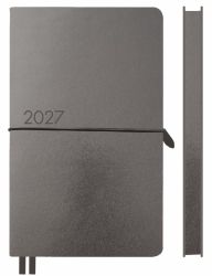 Щоденник 12х20 см Leo Planner 2027 Glory темно-сірий металік
