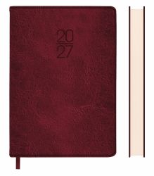 Ежедневник А5 Leo Planner 2027 Vector бордовый