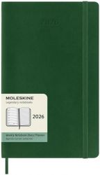 Ежедневник Moleskine 2026 средний миртовый зеленый в мягкой обложке 