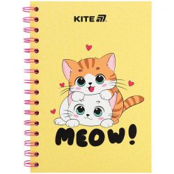 Блокнот на спіралі Kite Cute 1, А5, 80 аркушів, клітинка