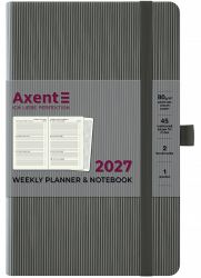 Еженедельник датированный Axent Partner Lines серый