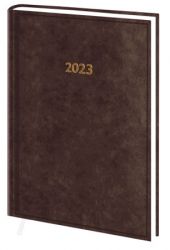 Ежедневник датированный 2023 Macanet А5 коричневый