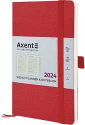 Еженедельник датированный  Axent Partner Soft Skin А5 красный