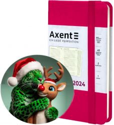 Еженедельник датированный  Axent Pocket Strong малиновый А6