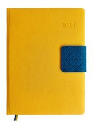 Ежедневник датированный 2024 Poligrafist желто-голубой А5
