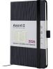 Щотижневик датований 2026 Axent Partner Lines чорний A5