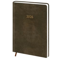 Щоденник датований 2026 Poligraphist Cryluxe коричневий А5