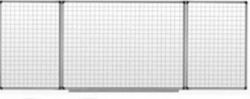 Магнитно-маркерная доска с пятью рабочими поверхностями в клетку 100х400