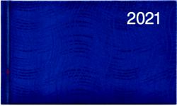 Еженедельник 2021 карманный Brunnen Wave синий