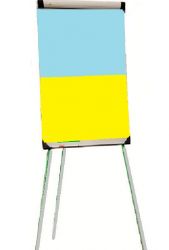Флипчарт магнитно-маркерный цветной желто - синий