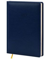 Ежедневник датированный 2023 Nebraska А5 синий с кремовым блоком