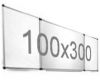 Офисная маркерная магнитная доска ukrboards в линию 100х300 с пятью поверхностями