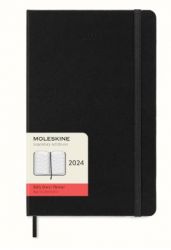 Ежедневник Moleskine 2024 средний черный в мягкой обложке