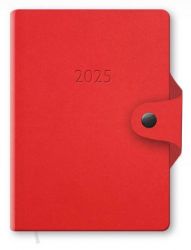 Ежедневник карманный Poligrafist Twill красный А6 на кнопке