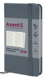 Щотижневик датований Axent Pocket Strong сірий А6