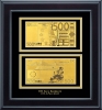 Золотая купюра 500 евро  двусторонняя