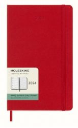 Щотижневик Moleskine середній червоний в твердій обкладинці