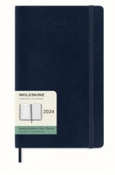 Еженедельник Moleskine 2024 средний сапфир в мягкой обложке